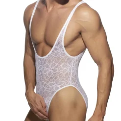 Body Dentelle Florale Blanc