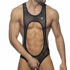 Body Empty Bottom Sexy Mesh Noir