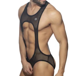 Body Empty Bottom Sexy Mesh Noir