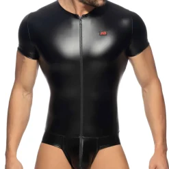Body Front Zip Rub Cockring Noir