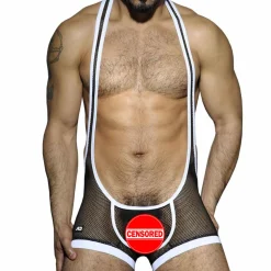 Body Mesh Fetish Noir - Blanc