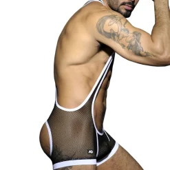 Body Mesh Fetish Noir - Blanc