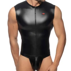 Body String Front Zip Rub Cockring Noir