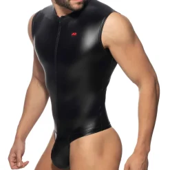 Body String Front Zip Rub Cockring Noir