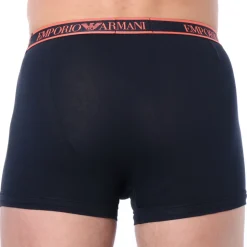 Boxer Core Logoband Coton Marine - Orange