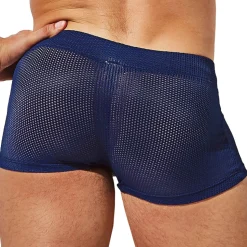Boxer Court Bulge Mesh Bleu Marine