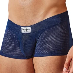 Boxer Court Bulge Mesh Bleu Marine