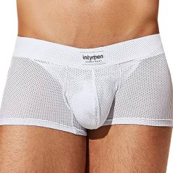 Boxer Court Bulge Mesh Blanc