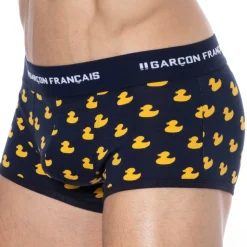 Boxer Court Canard Coton Bleu Marine