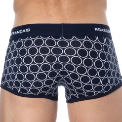Boxer Court Cercle Coton Bleu Marine