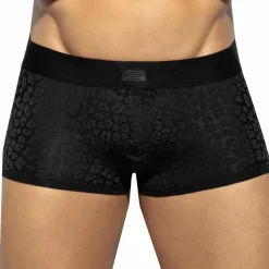 Boxer Court Léopard Noir