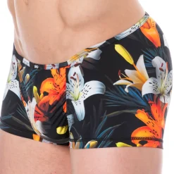 Boxer Court Microfibre Tropical Summer Noir