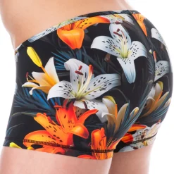 Boxer Court Microfibre Tropical Summer Noir