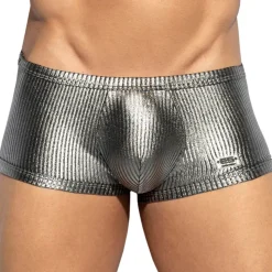 Boxer Court Métallique Art Déco Argenté