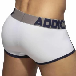 Boxer Court Trey Coton Blanc - Marine