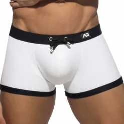 Boxer de Bain Classic Piqué Blanc