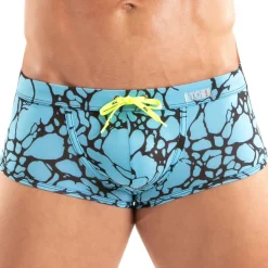 Boxer de Bain Imprimé Bleu