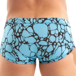Boxer de Bain Imprimé Bleu