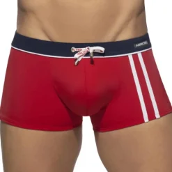 Boxer de Bain Sport Detail Binding Rouge