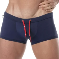 Boxer de Bain Uni Bleu Marine