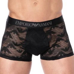 Boxer Dentelle Jacquard Noir