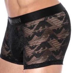 Boxer Dentelle Jacquard Noir