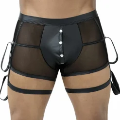 Boxer Jarretière Prison R4VAGE Noir