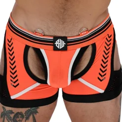 Boxer Jock Chock Circuit Breaker Orange Fluo - Noir