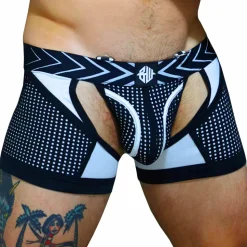 Boxer Jock Chock Dickmatized Noir - Blanc