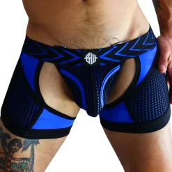 Boxer Jock Chock Dickmatized Noir - Bleu