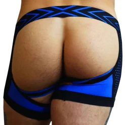 Boxer Jock Chock Dickmatized Noir - Bleu
