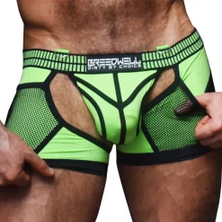 Boxer Jock Chock Hybred Vert Fluo
