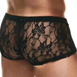 Boxer Lingerie Dentelle Noir