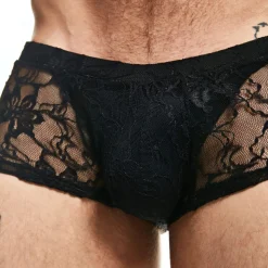 Boxer Lingerie Dentelle Noir