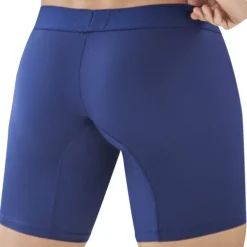 Boxer Long Classic Match Microfibre Bleu Marine