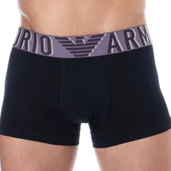 Boxer Megalogo Coton Marine