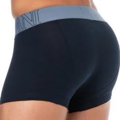 Boxer Megalogo Coton Marine