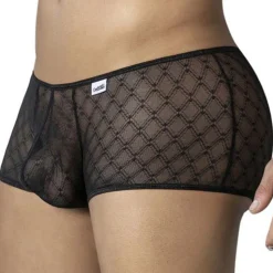 Boxer Résille Géométrique Noir