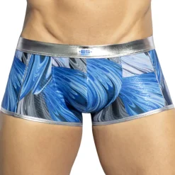Boxer Storm Glitter Bleu - Argent