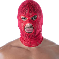 Cagoule en Dentelle Fluide Rouge