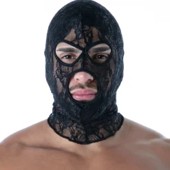 Cagoule en Dentelle Fluide Noire