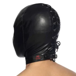 Cagoule Fetish en Cuir Vegan Noire