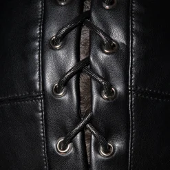 Cagoule Fetish en Cuir Vegan Noire