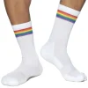 Chaussettes AD Rainbow Blanches