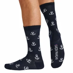 Chaussettes Basses Ancres Coton Bleu Marine