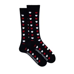 Chaussettes Basses Coton Cœurs Bleu Marine