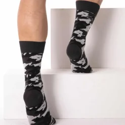 Chaussettes Basses Coton Camouflage Grises