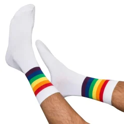 Chaussettes Coton Rayures Arc-en-Ciel