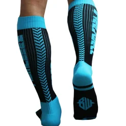 Chaussettes Hautes Eternity - Turquoise - Noir