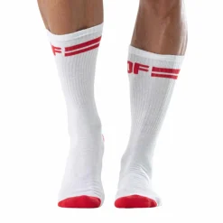 Chaussettes Sport Blanc - Rouge
